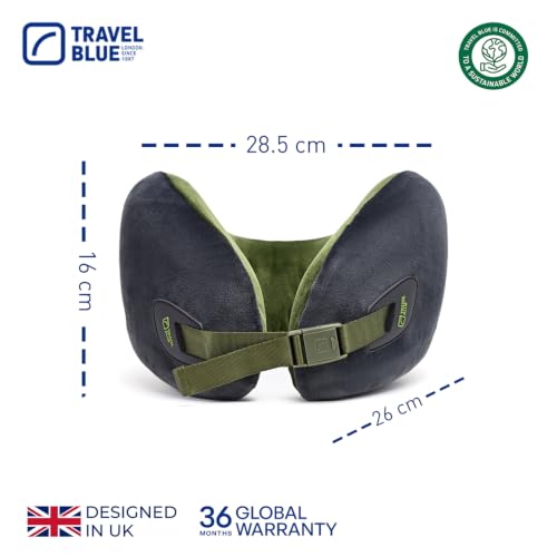 Image of Travel Blue Infinity Travel Ergonomic Neck Pillow Enjoy uninterrupted Sleep with 360-degree Support with Luxurious Hypoallergenic Material (Green)
