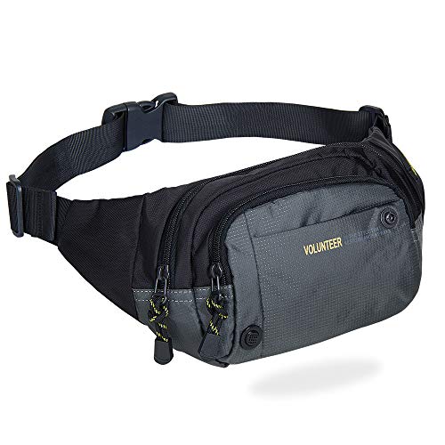 NZII Outdoor Fanny Pack – Bolsa Deportiva Ligera de Cintura para Hombre y Mujer, para Correr, Hacer Senderismo, IR de Viaje o Correr (Y9B Gray)