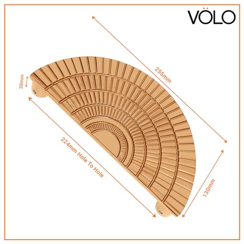Image of VOLO Main Door Handle - Heavy Duty Pull Handle for Wooden & Glass Doors in Home, Office & Hotel Use (Model: S-626) - Pack of 1 Set (Rose Gold - 224MM)
