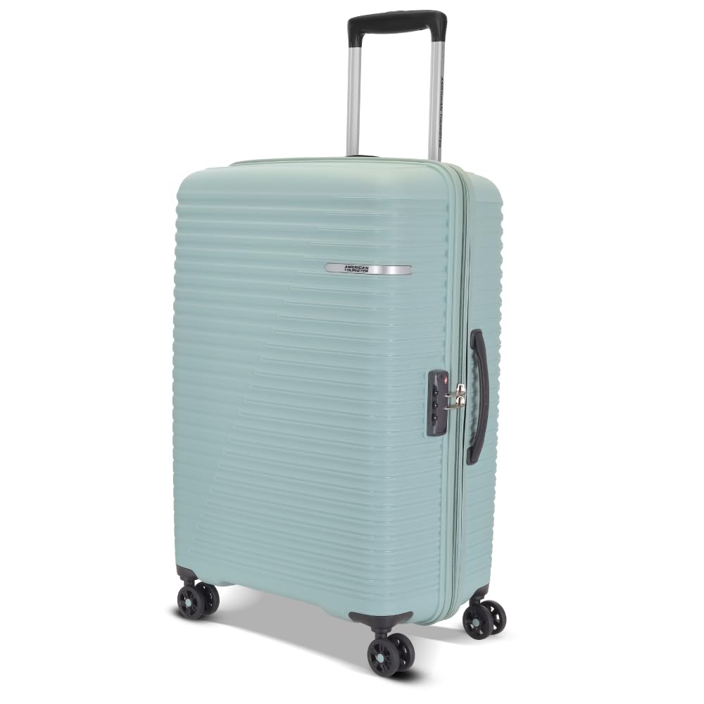 American Tourister Liftoff+ Trolley Bag for Travel with TSA Lock and 8 Wheels Hard PP Check-in Suitcase with Double Wheels for Women and Men Seafoam Blue 67 cm Medium American Tourister Liftoff+ Trolley Bag for Travel with TSA Lock and 8 Wheels Hard PP Check-in Suitcase with Double Wheels for Women and Men Seafoam Blue 67 cm Medium