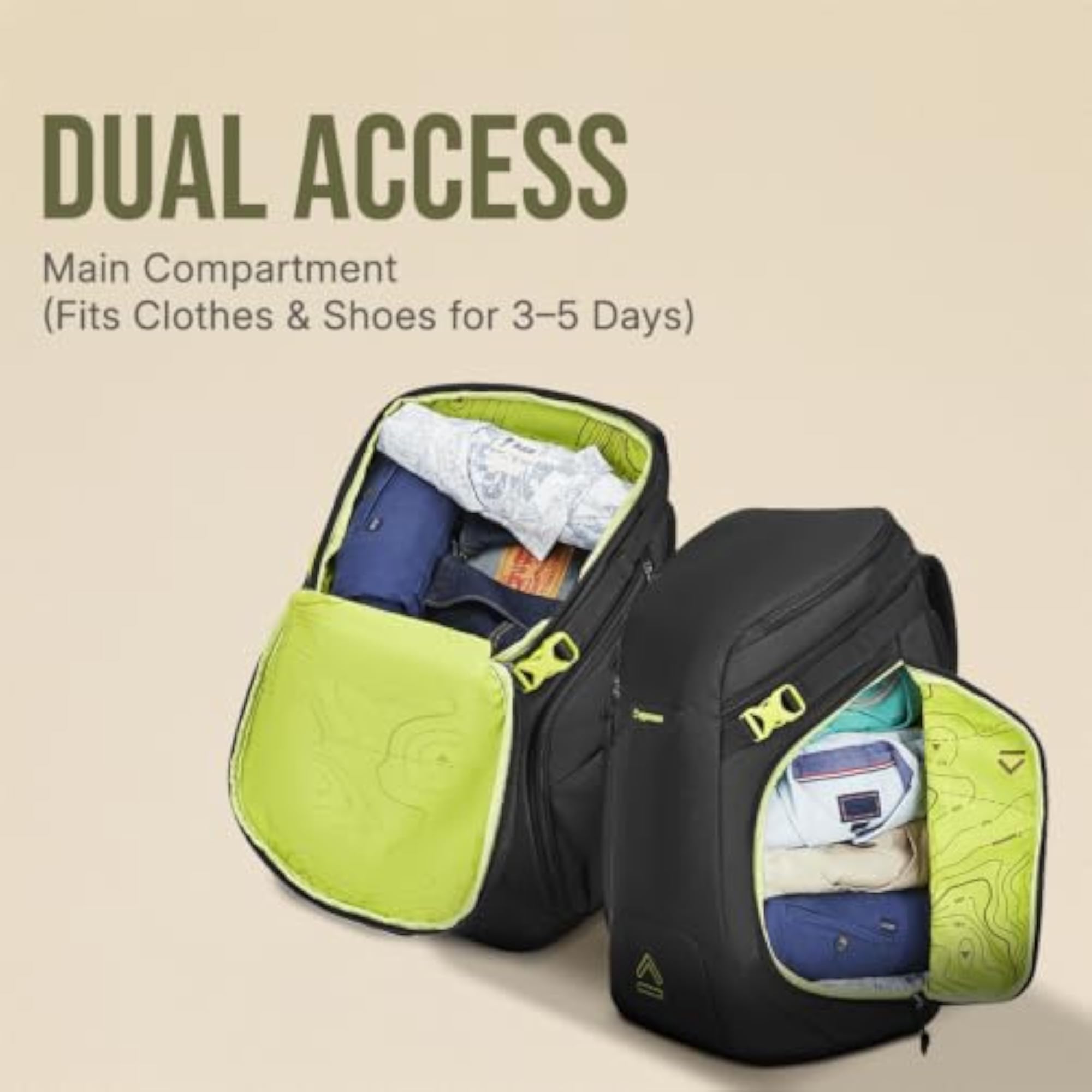NomadX 48L Expandable Overnighter Travel Backpack
