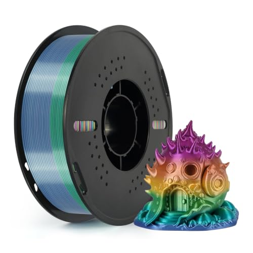 Image of Kingroon Silk PLA Filament 1.75mm Rainbow Color Changing Filament 3D Printer Filament 1kg Dimensional Accuracy ±0.03mm,Fit Most 3D Printer(Candy)