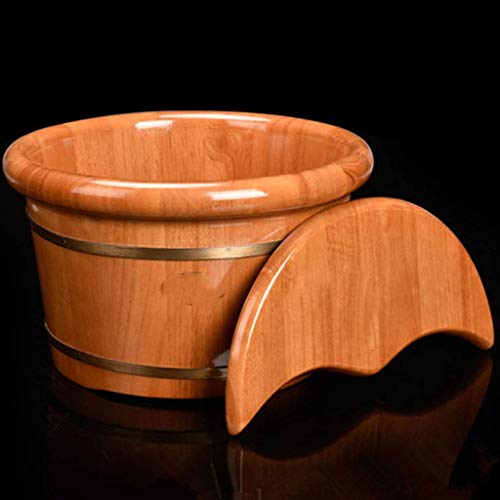 Cubeta de masaje para pies en madera con tapa miniatura 3