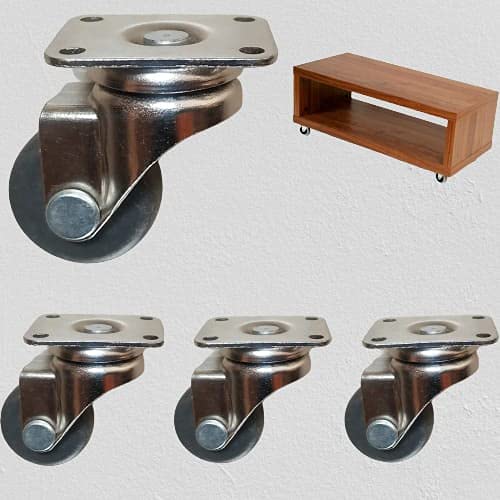 Castor Wheel Revolving Caster for Gas Cylinder Trolley Heavy Duty Silent High Grip Ball Bearing Wheel Caster Set of 4 pc (Size 28 MM) (B09BLXRXJD) Amazon Price History, Amazon Price Tracker