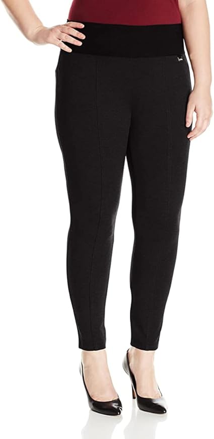 Calvin Klein Women's Plus Size Modern Essential Power Stretch Legging with Waistband