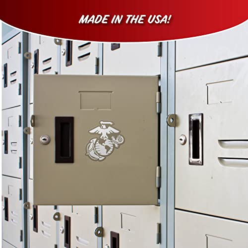 Marine Corps Vinyl Decal Eagle Globe & Anchor - United States Marine Corps - USMC Vinyl Decals - Set of 4 4" White EGA Emblem