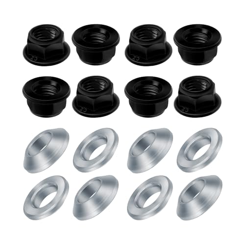 Image of 16pcs M10x1.25 Lug Nuts Flat Tapered for Yamaha Banshee 350 Raptor 350 Warrior 350 Grizzly 600 Raptor 660R for Honda ATC200X TRX250EX TRX400EX for Kawasaki Bayou 220 250 300 for Suzuki Kingquad
