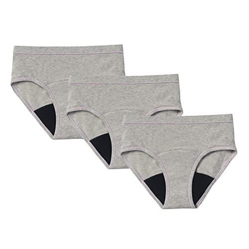 Thinx Teens Brief 3-Pack Period Underwear For Teens, Cotton Underwear Holds 5 Tampons, Feminine Care Period Panties, New Moon, 11-12 #TOP9