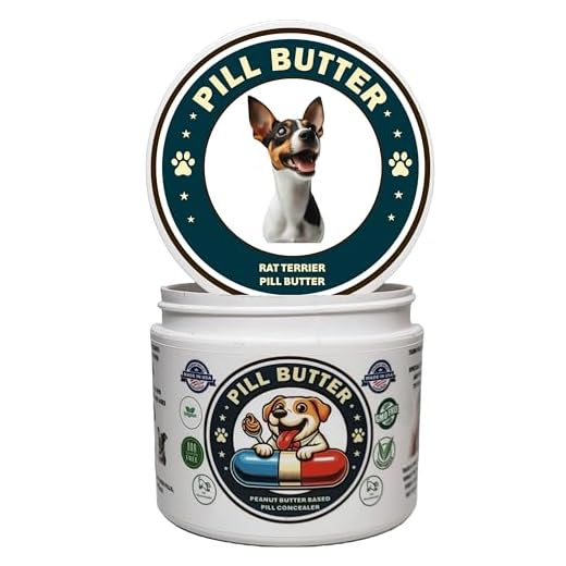 Rat Terrier Dog Treats to Wrap Pills (+100 Breeds) Jar of Non-Sticky Moldable Paste Made of Real Human Grade Dog Peanut Butter Treat, Food or Gift to Hide Dogs Pills (60 Servings)
