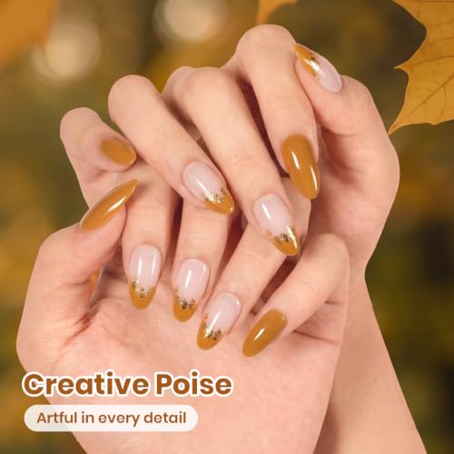 Image of Beetles Mustard Yellow Gel Polish - Sycamore Mellow 15ML /0.51Fl Oz, Yellow Gel Nail Polish, Same Color Bottle, Soak Off UV LED Lamp Fall Nails Art, Long-Lasting Manicure Salon DIY Nails Home