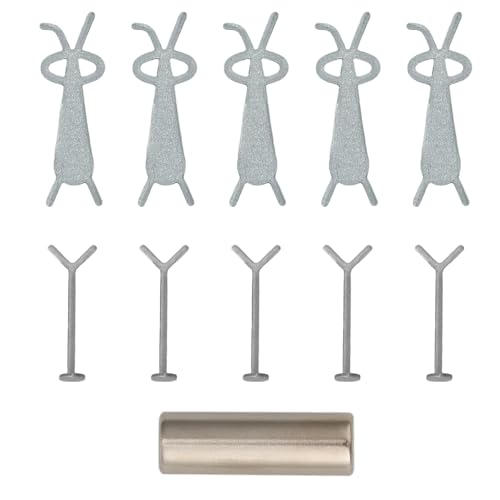 11pcs Cat Eye Magnet for Nail, Professional Strong Magnetic Cat Eye Tool Set Including 5pcs Y-Shaped Heart Guide Sticks & 5pcs Rabbit Shaped & 1pcs Cylindrical Gel Polish Magnets for DIY Manicure