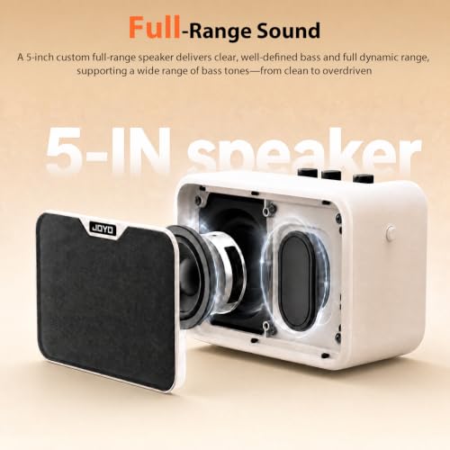 Image of JOYO 10W Mini Bass Amp Bass Guitar Practice Amp Combo Bass Amplifier Portable Small Battery Powered Bass Amp Dual Channel (MA-10B)