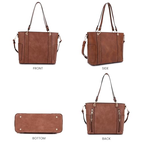 Image of JESSIE & JAMES | Austin Whipstitching Concealed Carry Tote Bag with Lock and Key, Top Handle CCW Purse | Whipstitching, Concealed Carry, with Lock and Key, Top Handle, CCW