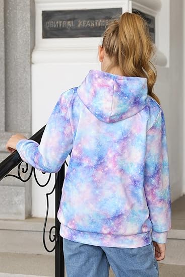 Image of uideazone Teen Girl Sweatshirt Hoody Hoodies Hooded Pullover with Pockets 4-14 Years