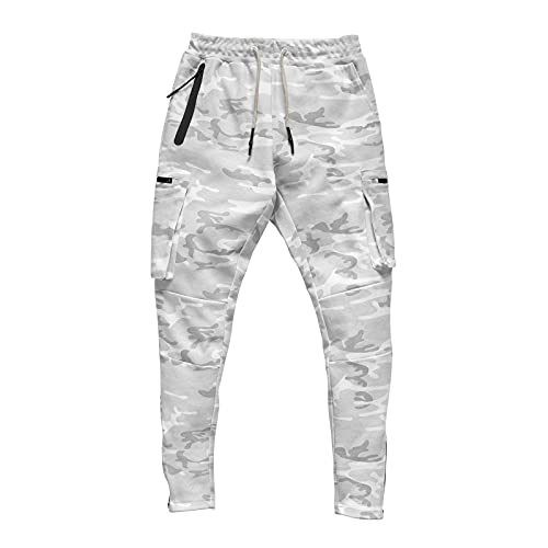 Mens Leggings Cargo Pants Slim Fit Casual Workout Trousers Ankle Length Lightweight Joggers Pants4