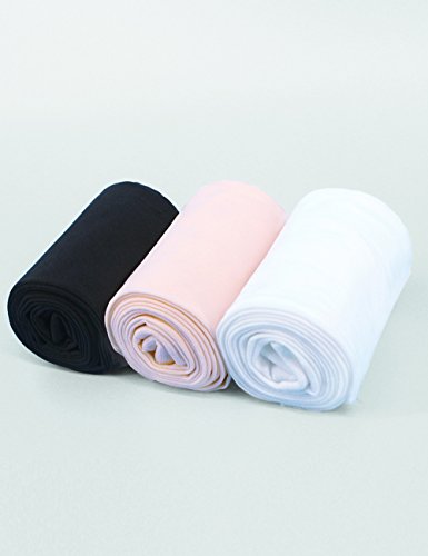 90 Denier Girls Women Ballet Tights Opaque White Pink Black Pantyhose for Dancing2