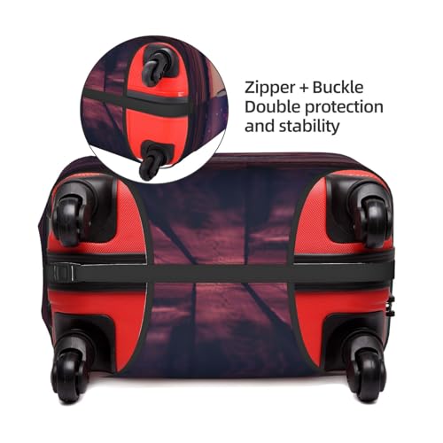 Flag Firework Suitcase Covers, Luggage Protectors Fits Four Sizes Suitcase For Travel4