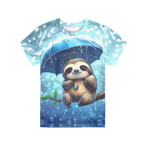Image of Xhuibop Kids Tshirts Girls Boys 3-16 Years Summer Clothes for Teens Loose Fitting Tops