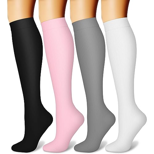 Image of Copper Compression Socks (3 Pairs), 15-20 mmhg is BEST Athletic & Medical for Men & Women, Running, Flight, Travel, Nurses - Boost Performance, Blood Circulation & Recovery