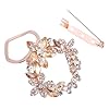 SUPVOX Broche Femme en Alliage Couleur Dorée Zircon Boucle Décorative pour Écharpe et Vêtement Épingle à Vêtements Élégante pour Fête et Accessoires de Mode