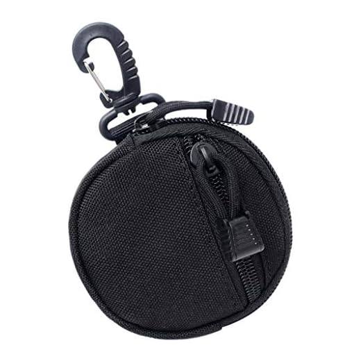 Inzopo Molle Gadget Pouch Zubehör Kopfhörer Tasche Geld Geldbörse Mini Schwarz 10x10x2cm