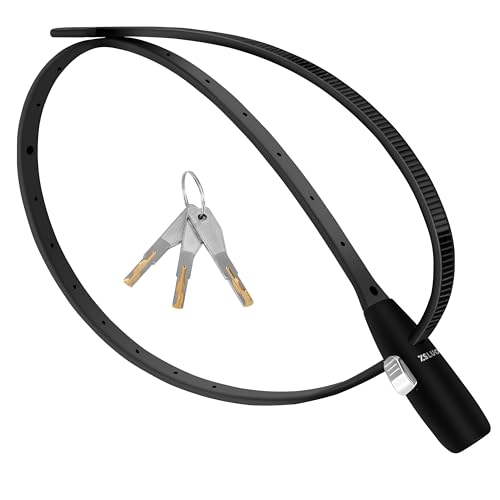 Zip Tie Lock - 3 Universal Key, 30-inch All-Weather Stainless Steel Adjustable Bike Lock, Suitable...
