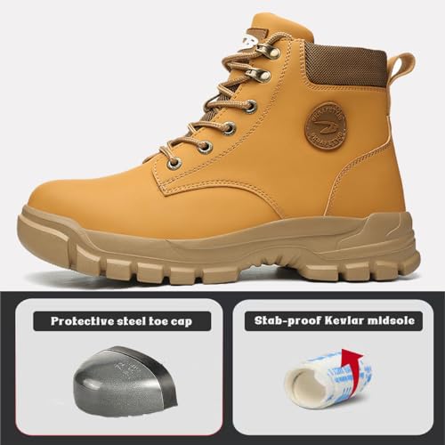 Image of Steel Toe Boots for Women Men Waterproof Lightweight Safety Shoes