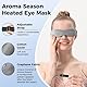 AROMA SEASON | Elektrisch beheizbare Wärmebrille | Wärmende Augenmaske | Gegen Blepharitis, Gerstenkorn, Augenringe, Trockene Augen (grey)