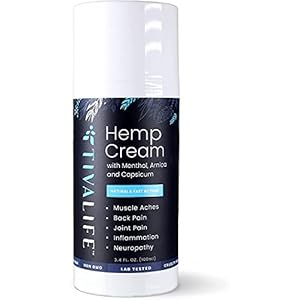 Tiva Life Hemp Pain Relief Cream – Perfect for Helping Soothe Back, Shoulder, Neck, Muscles, Arthritis, Neuropathy, Joints, & More – Organic Non-GMO Hemp Extract with Vitamin C, Arnica, Menthol, Aloe