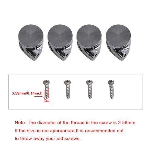 AI0001100R Compatible with DAMA Giralda Senso Hall Soft Close Toilet Seat Hinge Metal End Caps Only, Silver - Image 4
