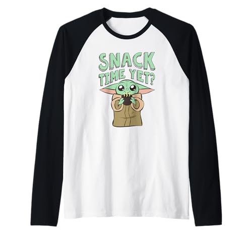 : The Mandalorian Baby Yoda Snack Time Yet Cute Maglia con Maniche Raglan