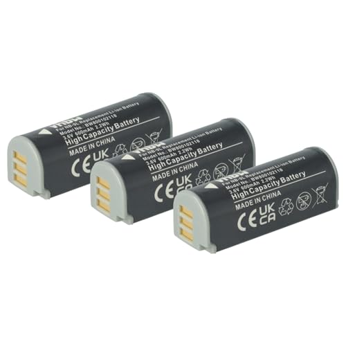 3x batteria compatibile con Canon Digital Ixus 1100HS 1100 HS 1000HS 1000 HS 510 HS 500 HS fotocamera 600mAh 3.6V Li-Ion
