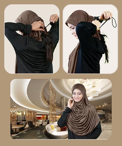 Image of Mehar Hijab Stretchable Frilled Hijab Scarf for Muslim Women | Soft Polyester Stylish Hijab for Women & Teenagers Faeezah Hijab