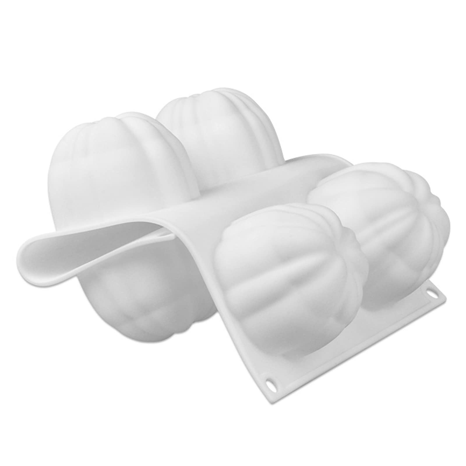 Stampo Per Torta Zucca 3D In Silicone 6 Fori: Per Halloween, Cioccolato, Sapone Fai Da Te, 29,5x17 Cm