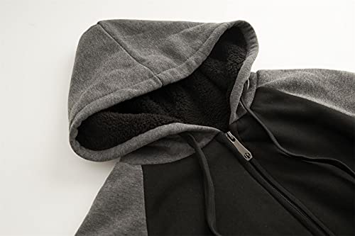 Image of Gary Com Heavyweight Sherpa Hoodies for Men, Thick Fleece Lined Full Zip Up Winter Warm Sweatshirts Work Jackets
