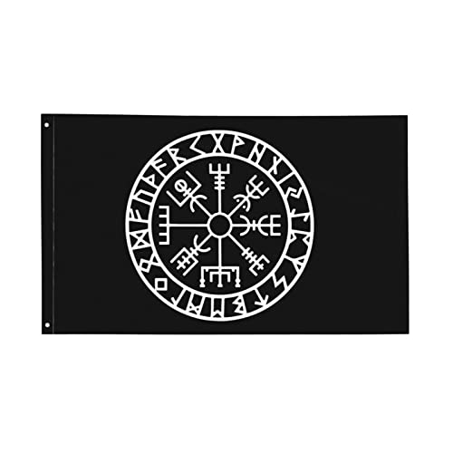 HELIDOUD American Flag by U.S. Veterans Owned Viking Symbol Nordic Compass Flag 3x5 Ft