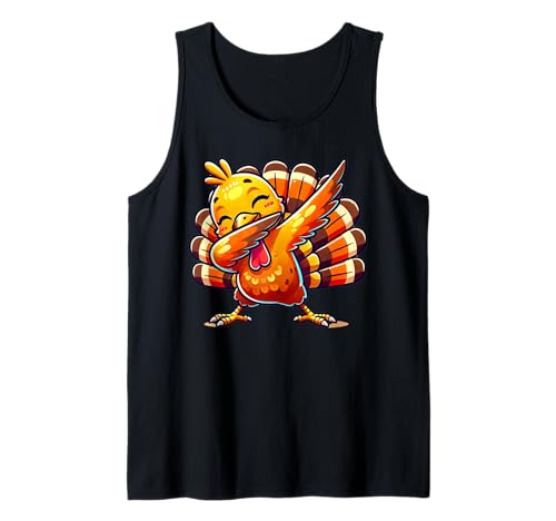 Funny Thanksgiving Dabbing Turkey Camiseta sin Mangas