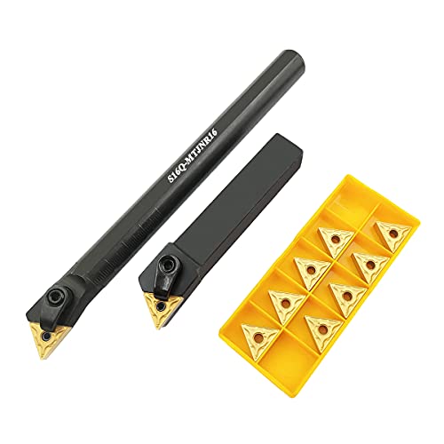 Porte-outils de tournage en carbure indexable MTJNR1616H16 + tour métallique avec barre d'alésage interne S16Q-MTJNR16 + inserts de tournage en carbure...