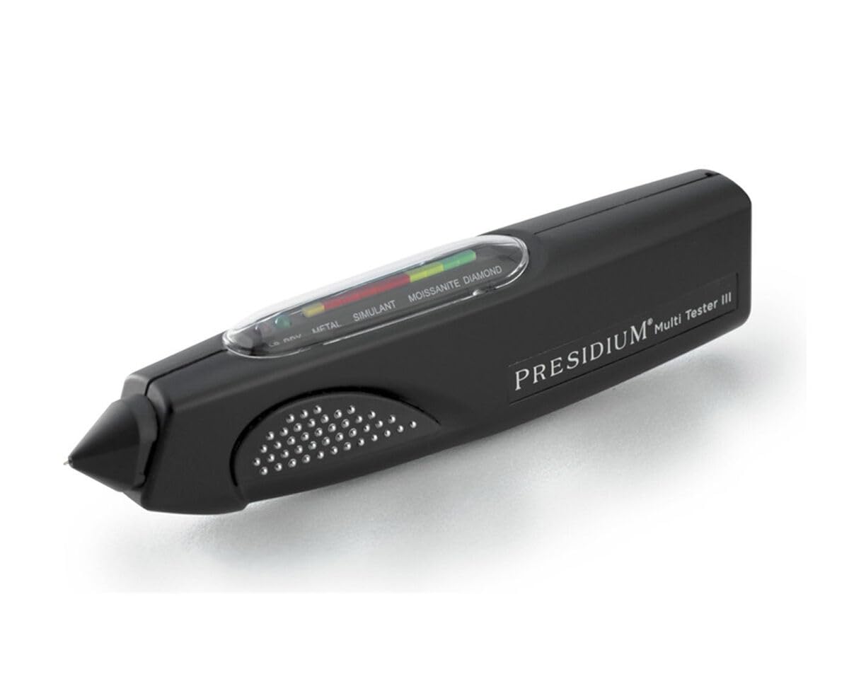 Presidium Multi Tester Professionale Diamanti e Moissanite – Tester Gioielli Portatile ad Alta Precisione per Identificazione Diamanti, Moissanite e Pietre Preziose con Display LED