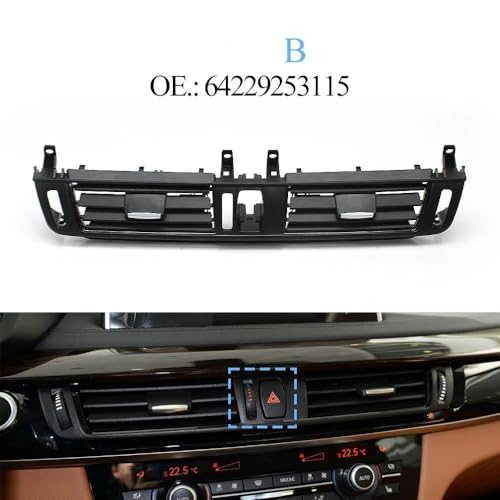Salida de aire para coche X5 X6 F15 F16 F85 F86, rejilla de ventilación central 64229253115 2