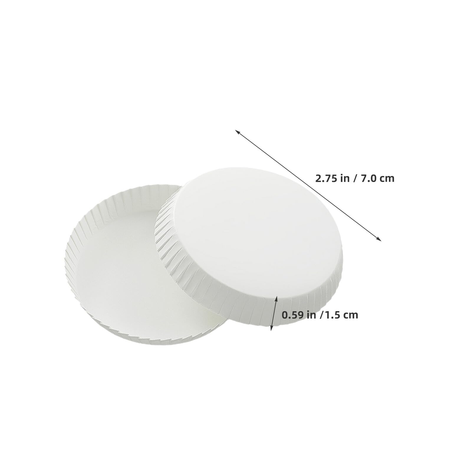 GARVALON 200 Stück Einweg Papierbecherdeckel 7cm Rund Biologisch Abbaubar Hygienischer Kaffeebecher Deckel für Hotels Ktv Cafés Partys und Hochzeiten