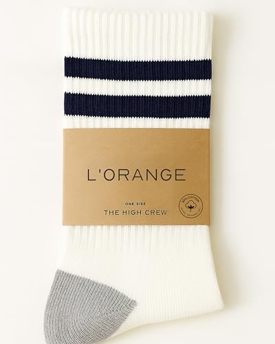 The High Crew – Retro-Inspired Athletic Crew Socks | Extra-Long Staple Cotton | Cushioned Heel & Toe | Classic Court Style | Unisex Fit (4 Pairs)4