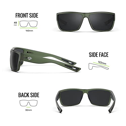 Image of TOREGE Polarized Sports Sunglasses for Men and Women Cycling Running Golf Fishing Sunglasses TR26