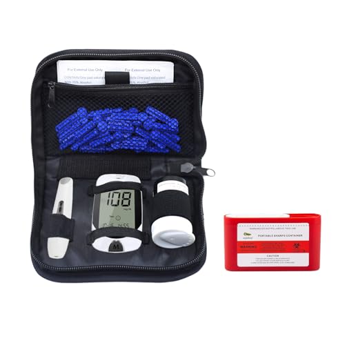 sijidou Blood Glucose Monitor Travel Case, Diabetic Supplies Travel Case