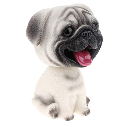Simhoa Mini Resin Bobble-Head Dashboard Dog Kids Car Dashboard Decoration , Pug #TOP1