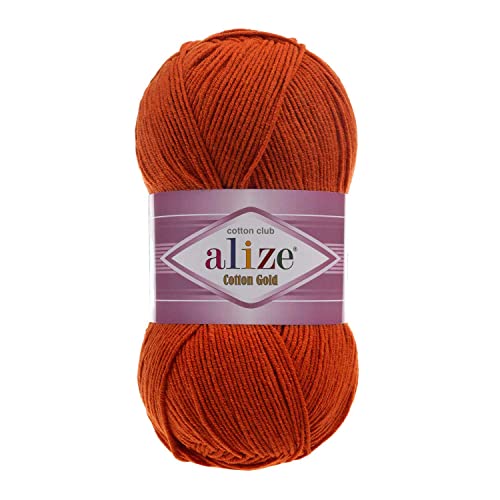 Image of 55% Cotton 45% Acrylic Alize Cotton Gold Yarn 1 Skein /Ball 100 gr 360 yds (36 - Terra)