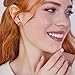 StyleJella Trendy Coffee Brown Enamel Leaf Hollow Twisted Hypoallergenic Love Knot Chunky Stud Earrings for Women Valentine Prom Fashion Jewelry Gift