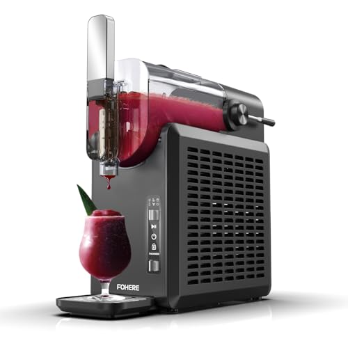 FOHERE Máquina de slushi sin necesidad de cubitos de hielo 2L para el hogar, 5 en 1 autolimpieza, máquina de hielo slushi, cóctel golpeado batido, cafetera, tecnología Quickfreeze