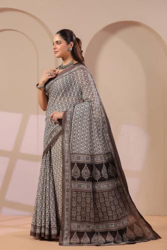 Image of TAMAIRA FASHION Mulmul Pure Cotton Saree For Woman |Office Wear Daily Wear Sarees For Women Without Blouse Piece(Available in 19 Colours)