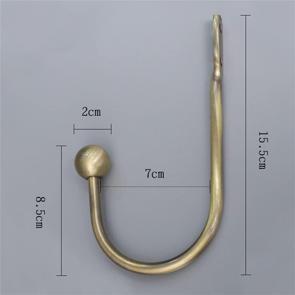 Solid U-Shaped Curtain Fixed Alloy Storage Hook Wall Hanging Decoration Accessories(Black)